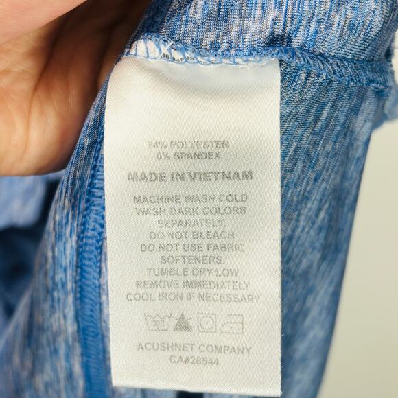 FootJoy Polo Shirt Mens XL Heathered Blue Short Sleeve Embroidered Pullover 0295 - Picture 6 of 9